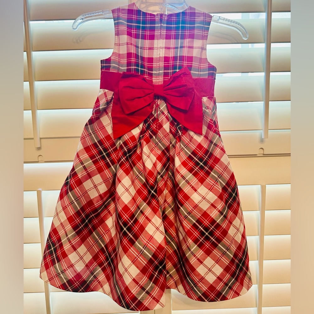 Cute Holiday Christmas Red, White & Black Plaid Gymboree Dress - Size 6